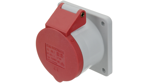 [DEM-132001] inbouw cee stopcontact 16A 3P+N+A 400V IP44, quick-connect