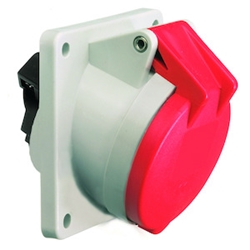 [DEM-1233] inbouw cee stopcontact 32A 3P+A 400V IP44, schroefaansluiting