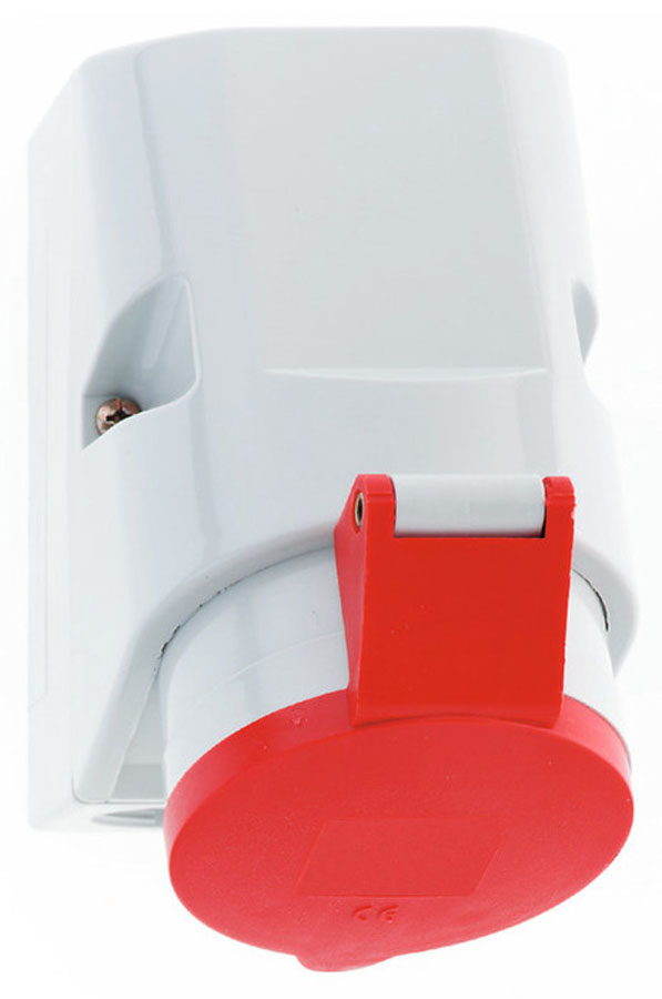 [DEM-1118] opbouw cee stopcontact 32A 3P+A 400V IP44, schroefaansluiting