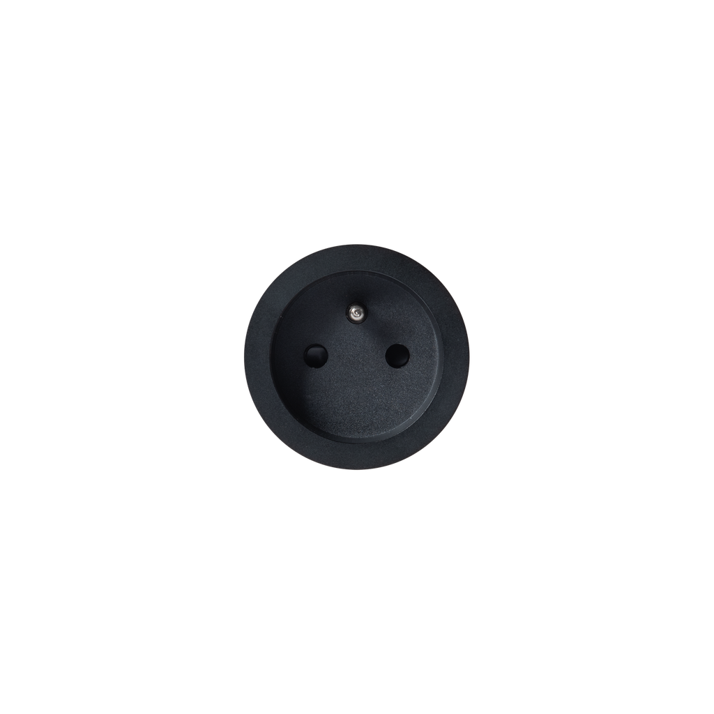 [RND-8800-2052] rond 2.0 | retrofit / easyfit / backfit socket module type E - small trim - basic black