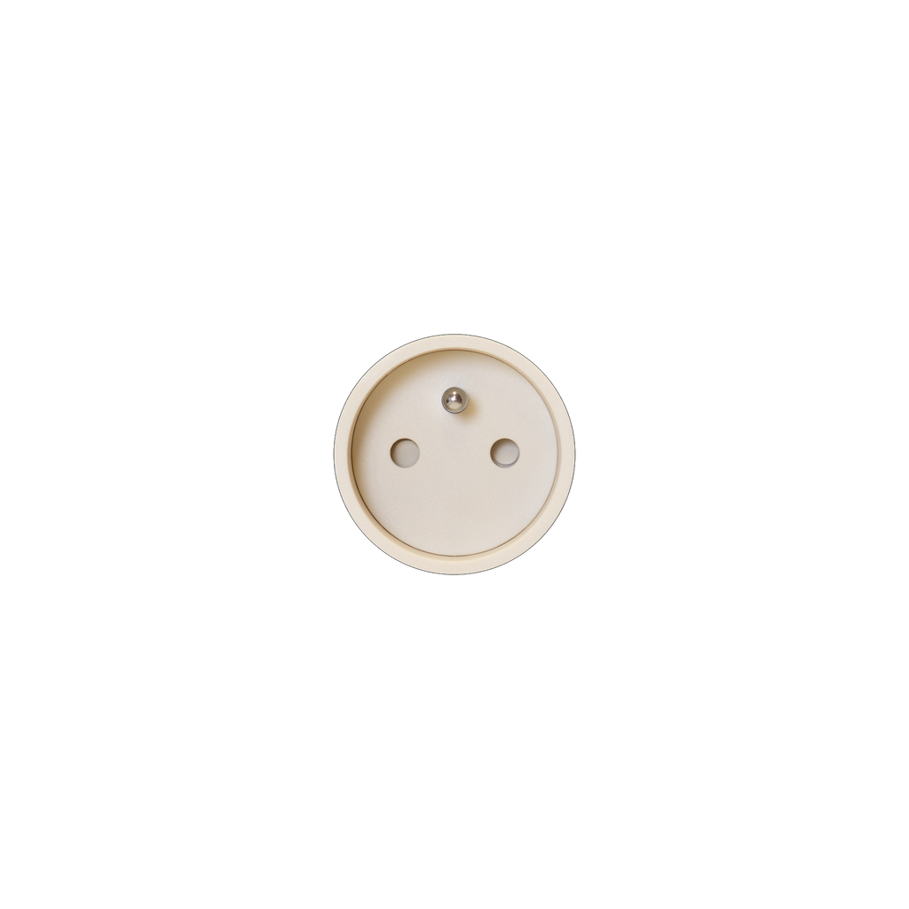 [RND-4200-1003] rond | unifit socket Ø45 hardwired - type E - cream