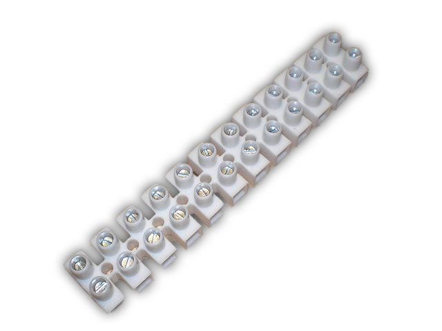 vervangt 135N, 135W/G, lusterklem 12 polig 16 mm² wit