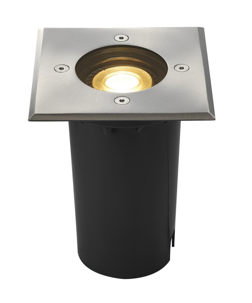 [SLV-227684] SOLASTO 120, outdoor grondinbouwspot, LED GU10 51 mm, IP67, hoekig, roestvrij staal, max. 6W
