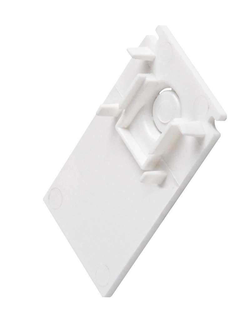 Eindkap voor opbouwrail diep, 48V TRACK wit