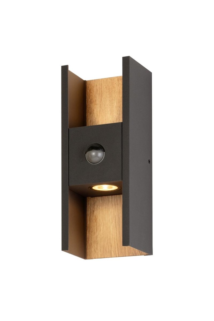 FLATT II wandopbouwarmatuur SENSOR 2700 K max. 10W antraciet/bruin