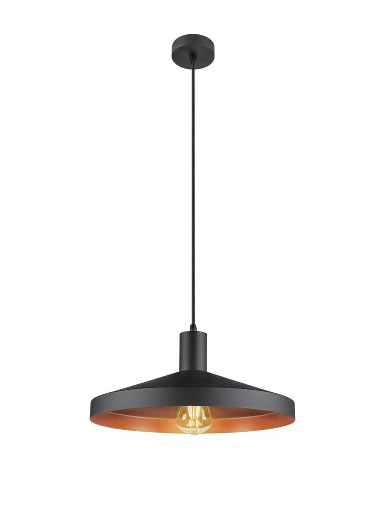 LALU® SET, pendelarmatuur, E27 base, TETRA 36, pendellengte 200 cm, 1 x max. 7,5 W, zwart