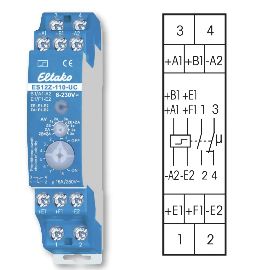 Elektr. Impulsschakelaar met centr. bed.1NO+NC 16A
