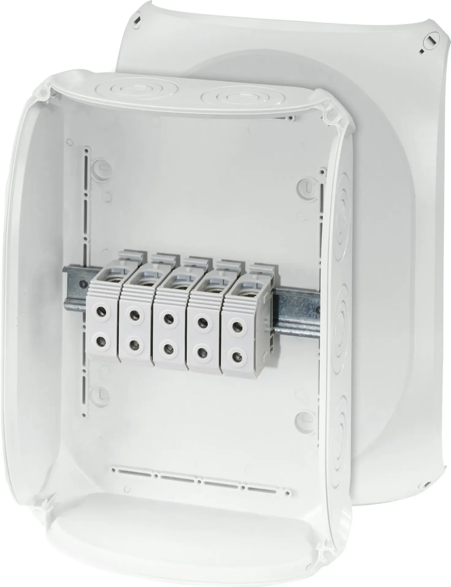 [DEM-DK5055G] Aftakdoos 16-50 mm² + klem 5P 355x255x122mm