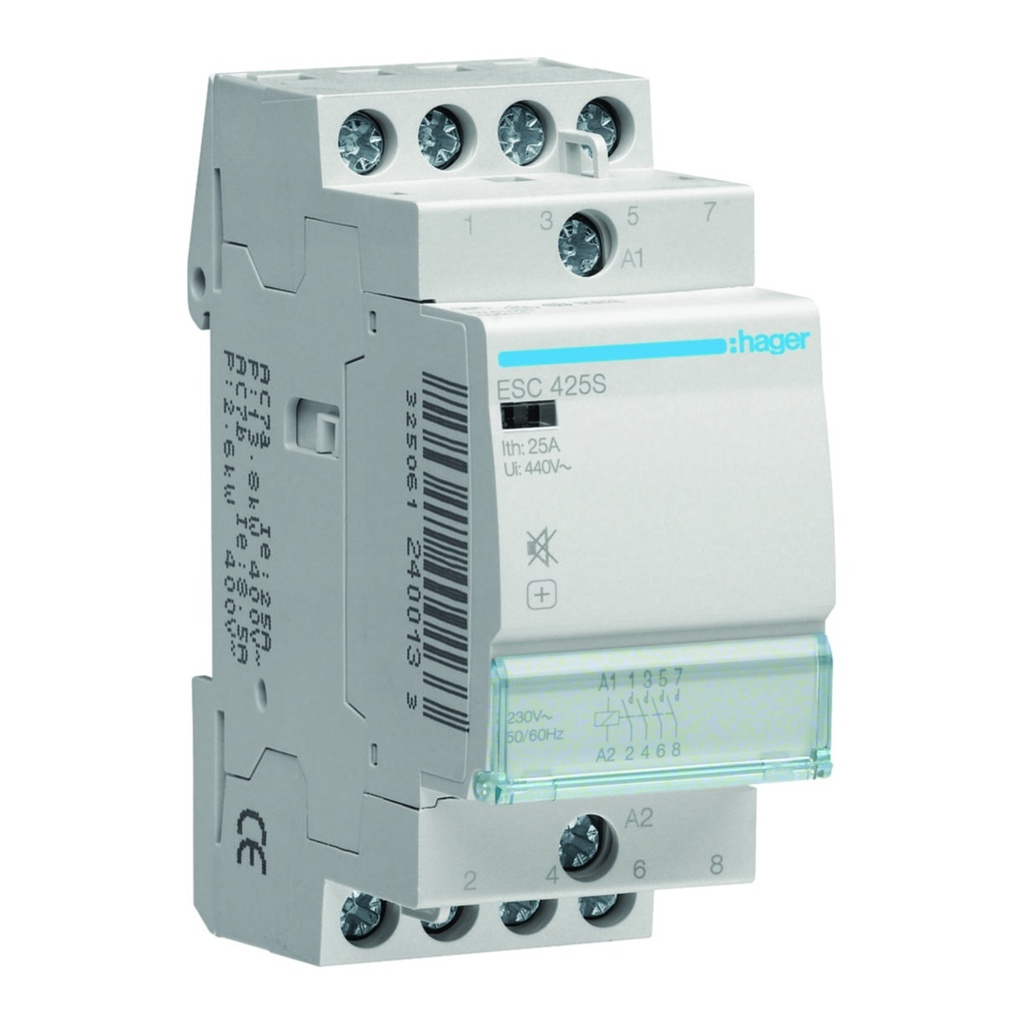 [HAG-ESC425S] CONT. GER.-4X25A-230V/220VDC-4NO