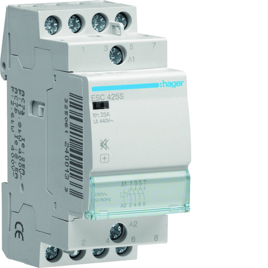 [HAG-ESC425S] CONT. GER.-4X25A-230V/220VDC-4NO