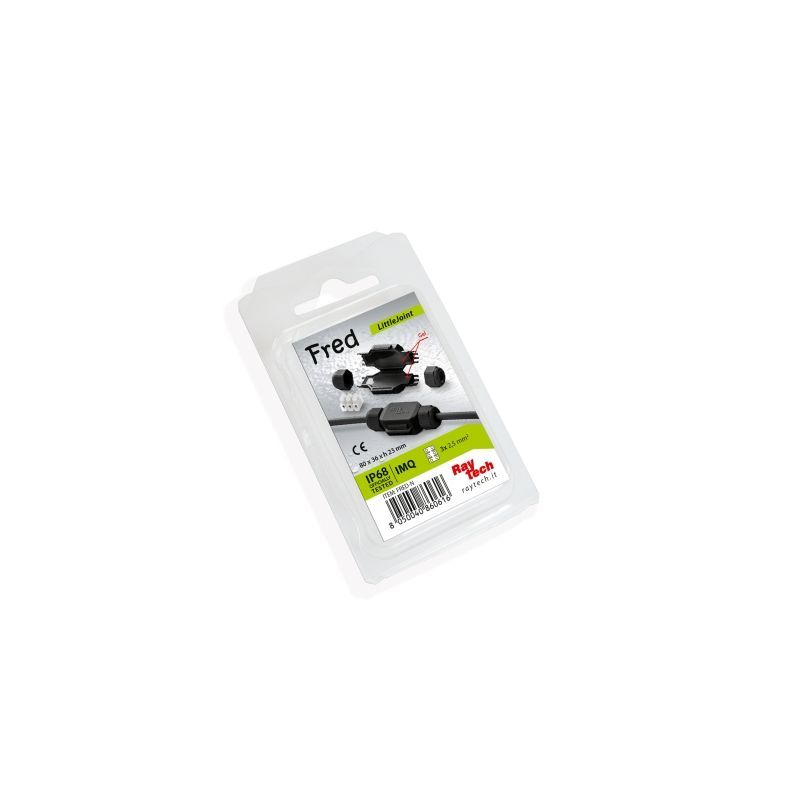 [VDE-FRED-N] FRED-N zwarte micro-verbindingsmof IP68/IP69K 3x2,5 mm² (1 stuk)