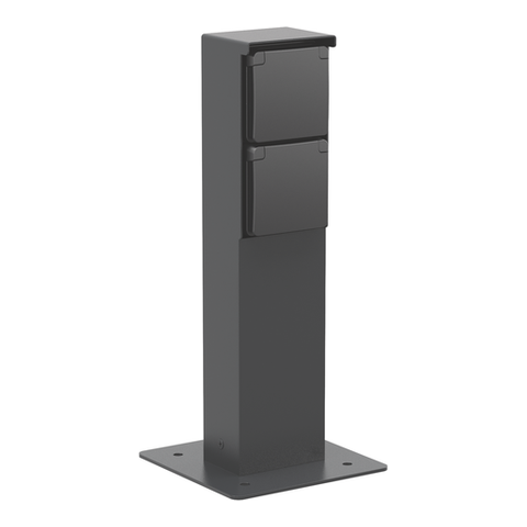 [NIK-761-36725] TUINPAAL MET TWEEVOUDIG STOPCONTACT, PENAARDE, GRONDPLAAT