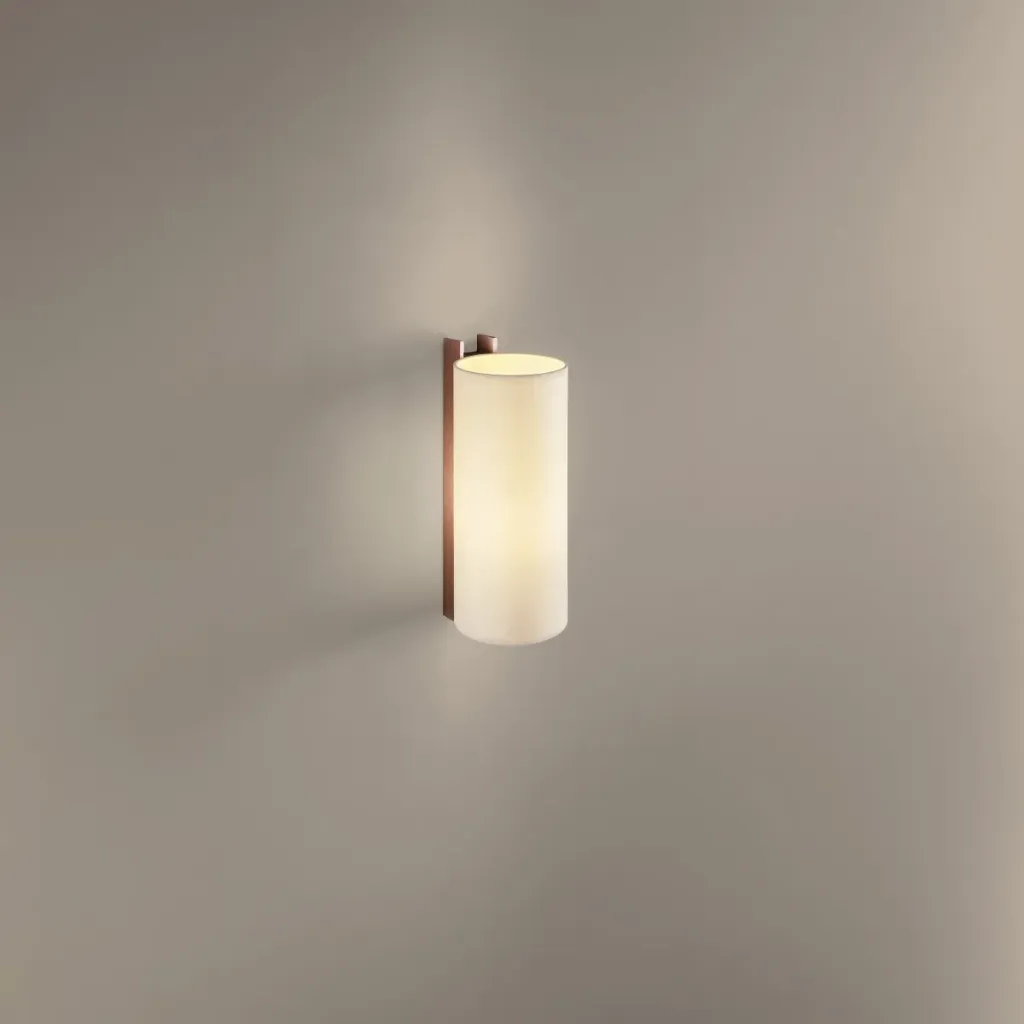 [SNC-TMMWB02] TMM largo, Beige parchment lampshade. Walnut wood structure.