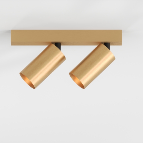 Minude Surface Adjustable 45 Square 2x LED 2700K Medium DE Champagne Brushed Anodised - Champagne Brushed Anodised