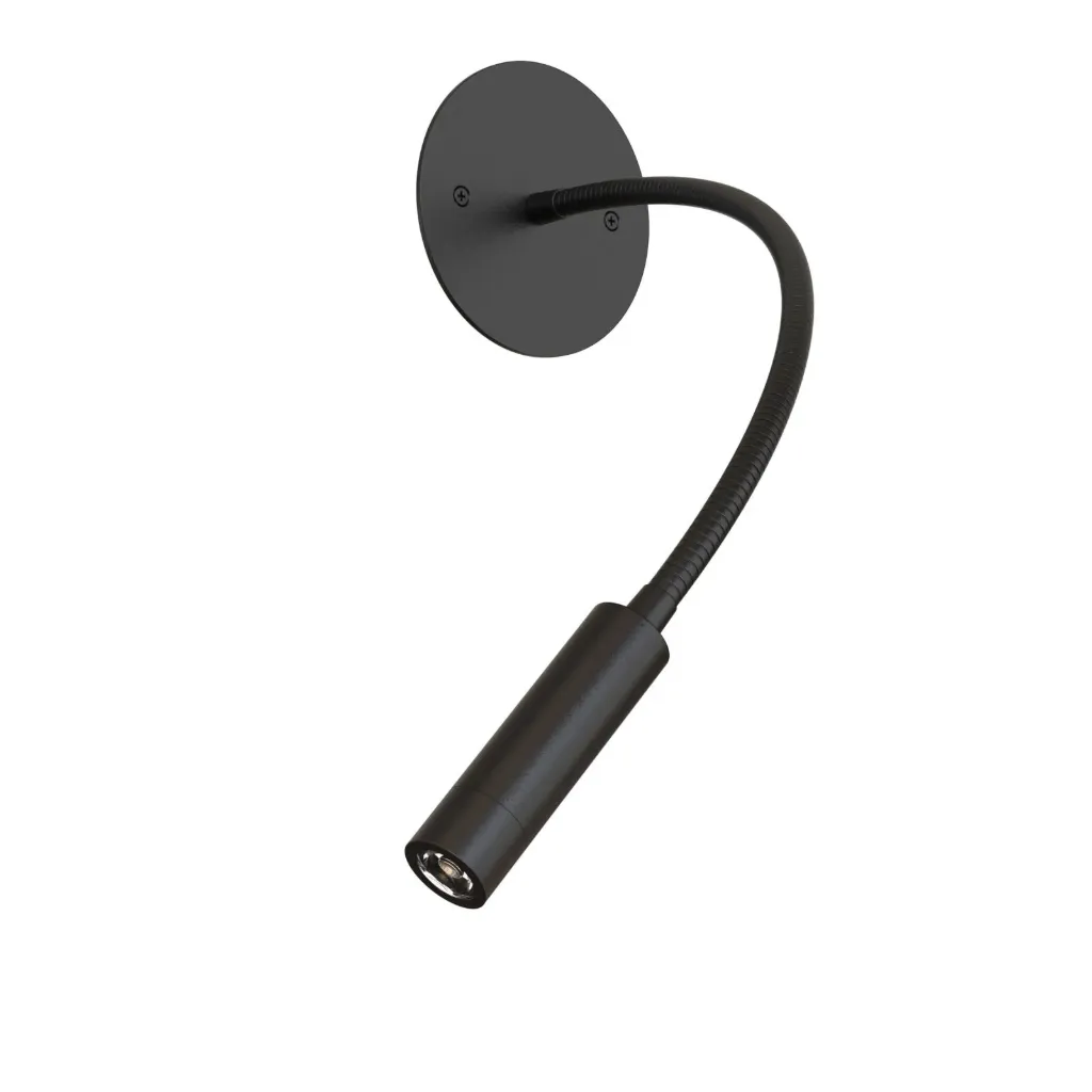 [PSM-1897.2M.WW] LIPSTICK opbouwspot met flexibele arm - richtbaar - zonder schakelaar - zonder LED driver zwart textuur