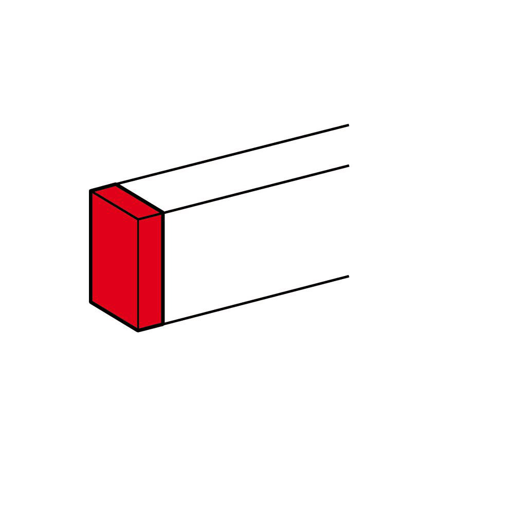 Einddeksel links of rechts DLP DESIGN 35x80/50x80mm - wit