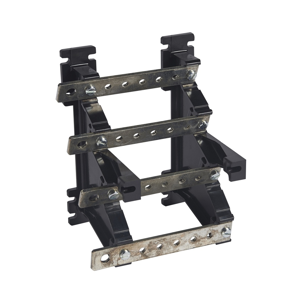 Verdeelklem trapvormig 4p 250A 4 staven 25x4mm voor kabelsch
