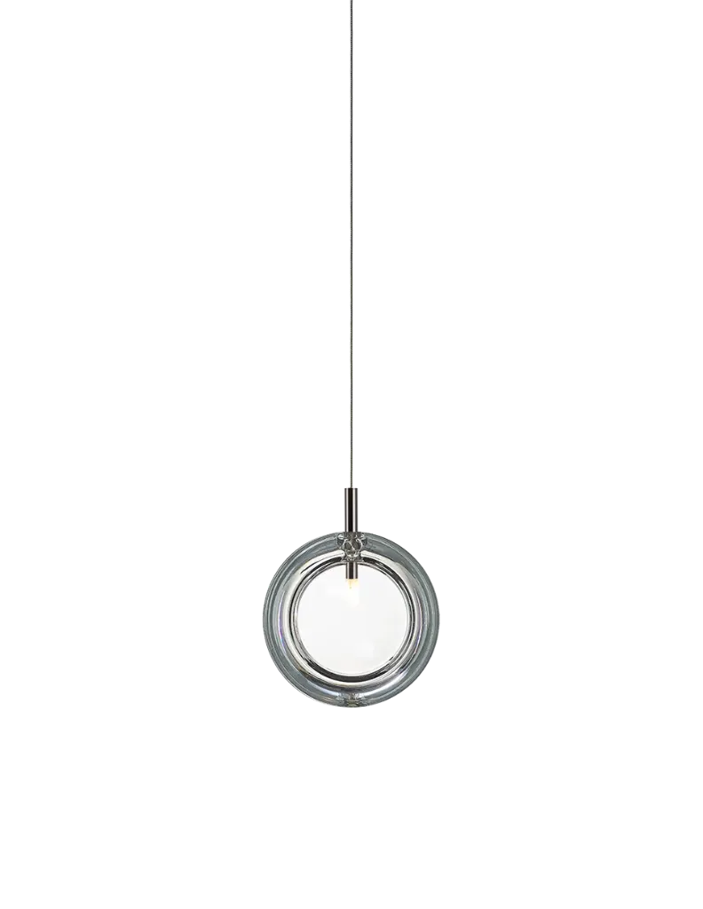 LENS single pendant with canopy glass, anthracite fitting, non-dimmable