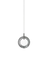 LENS single pendant with canopy glass, anthracite fitting, non-dimmable