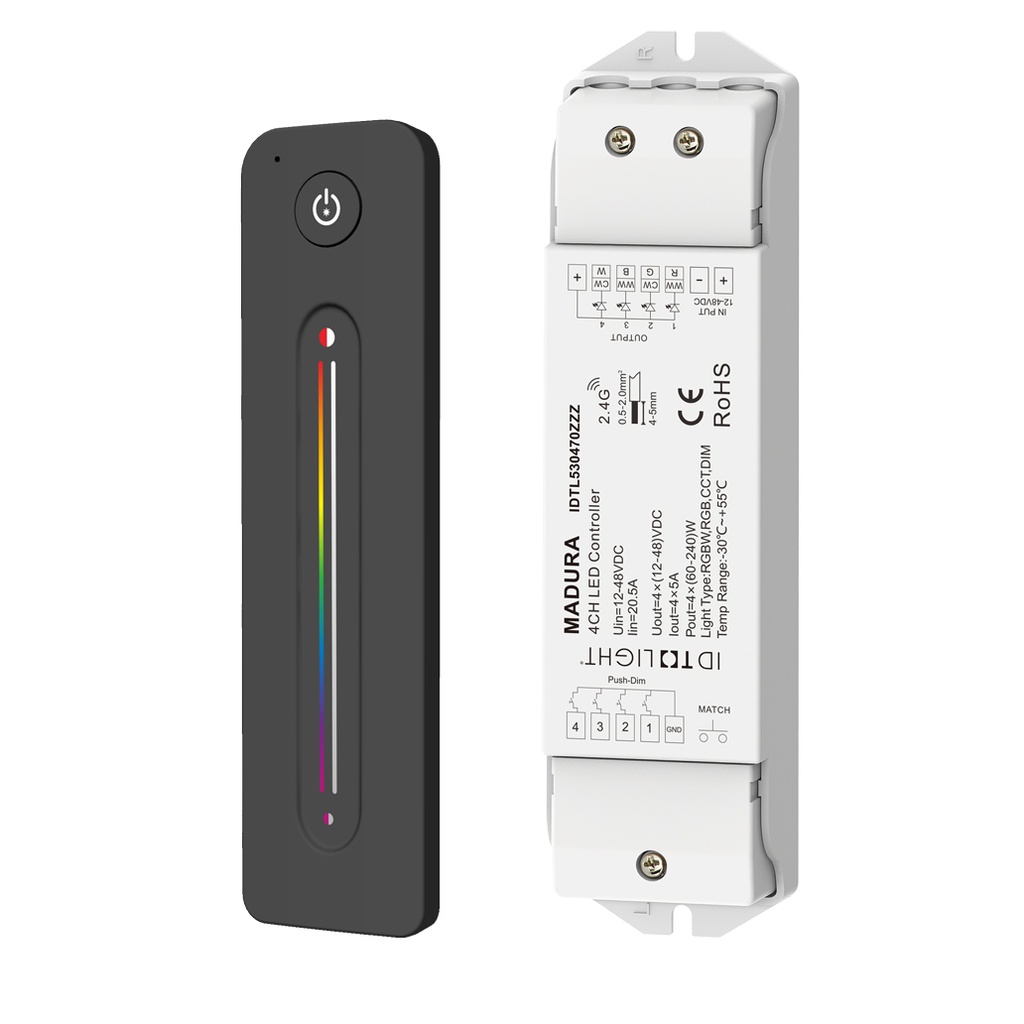 [IDT-IDTL530479ZZZ] DUBBO Kit Emetteur/Récepteur RGB+W 1 Zone
