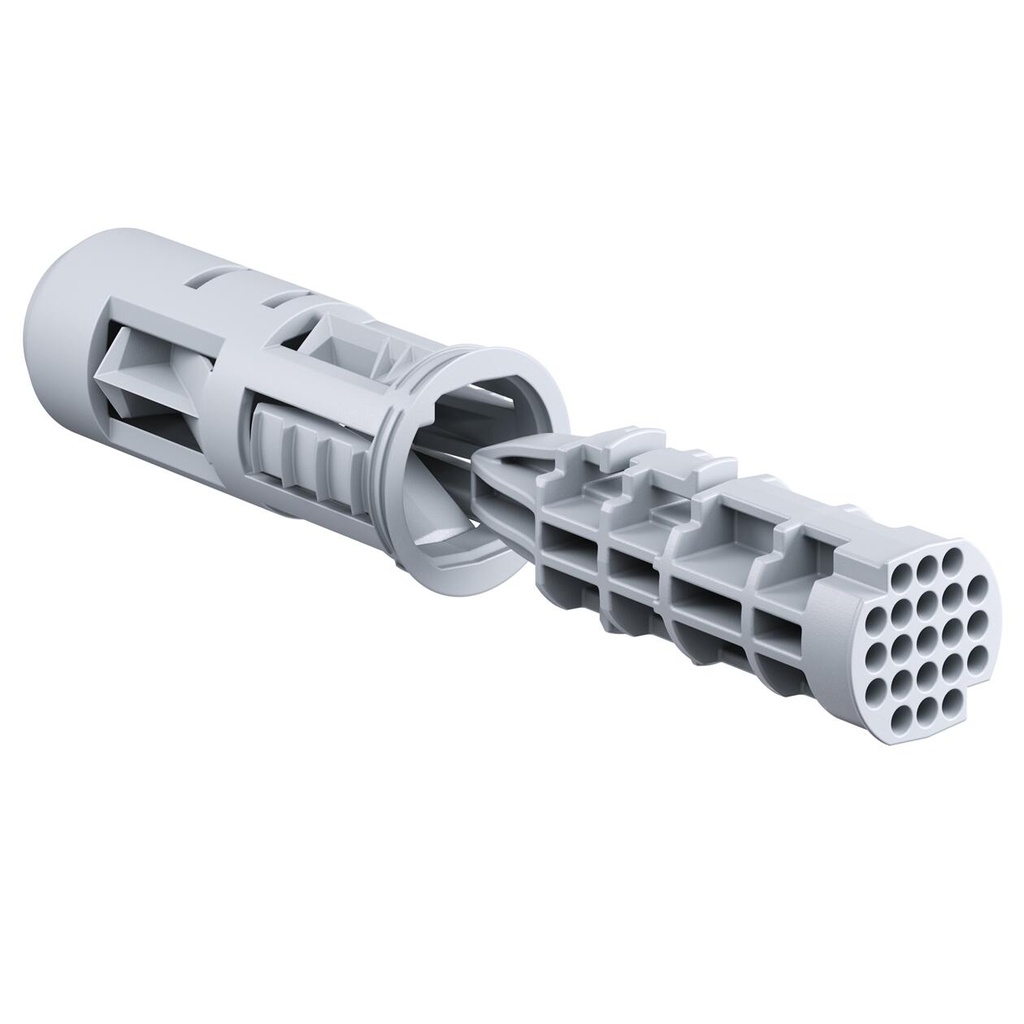 Mini-apparatenhouder met 4 weerhaken, 2 ankerhulzen