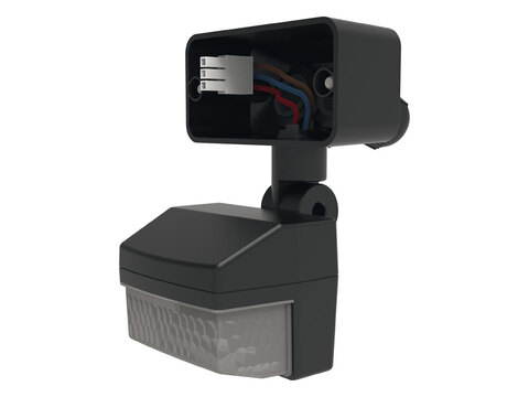 [TPL-theLeda B dual sensor BK] Bewegingsmelder en lichtsensor buiten ZWART opbouw 180° 12m IP65