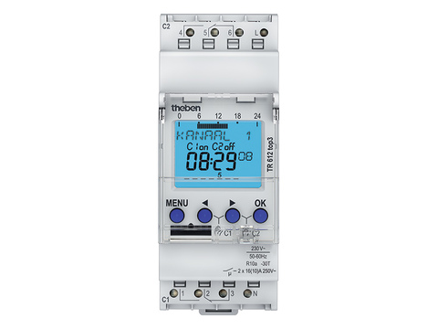 [TPL-TR612 TOP3] Digitale klok 24U/7D 230V 45-60HZ 2CO 16A
