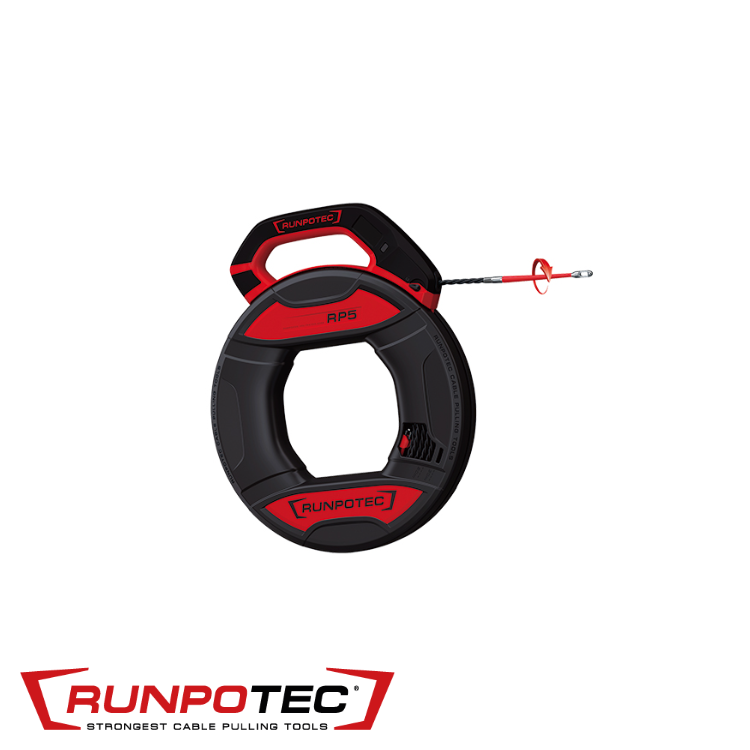 [PRO-RT10014] Kabeltrekker RP5 (box) 5,5 mm - 30 m + 2 x Runpoglider Ø 7 mm