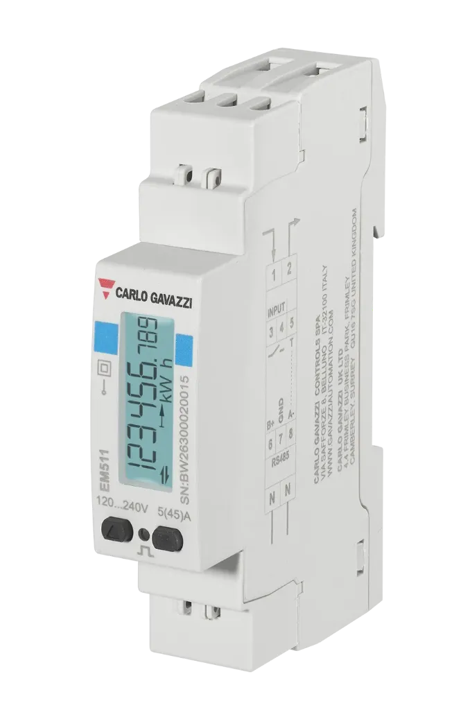 Single-Phase Energy analyzer, 120 to 240 V L-N, 5 (45) A, Digital Output + DIG INPUT