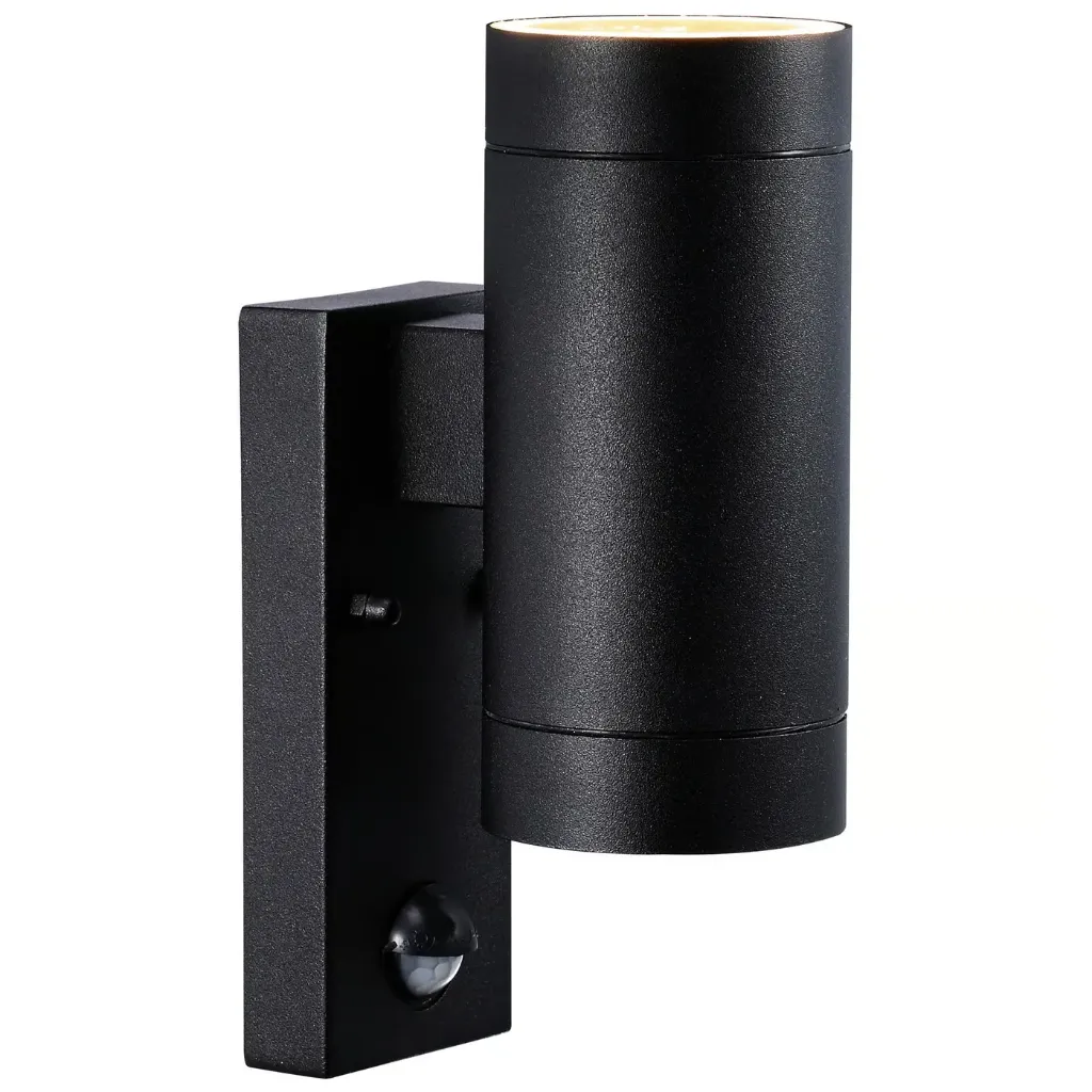 [NDL-21519103] Tin Maxi Sensor  [IP54] - Wandlamp - Zwart - 2xGU10