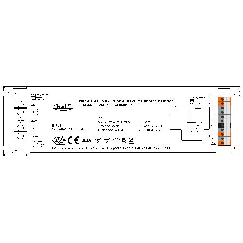 Voeding+PWM out 24VDC 200W TRIAC/1-10V/DALI/push